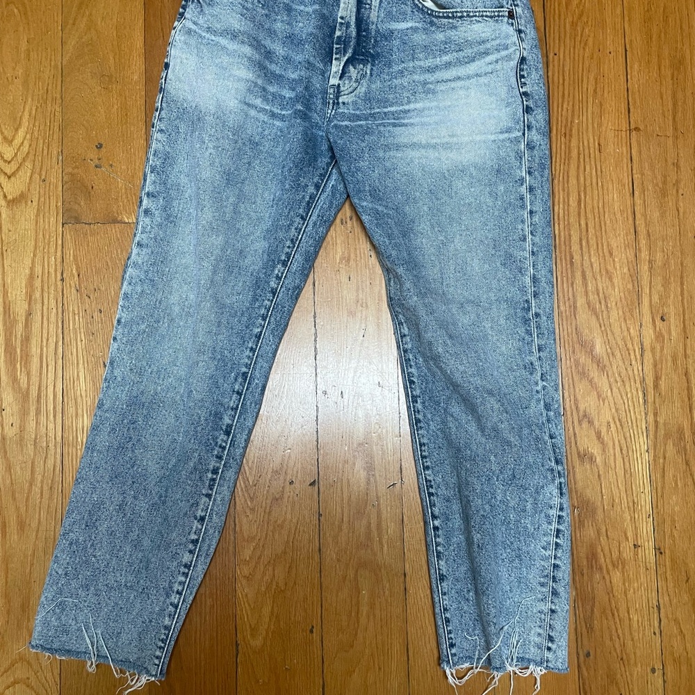 Distressed Blue Jeans